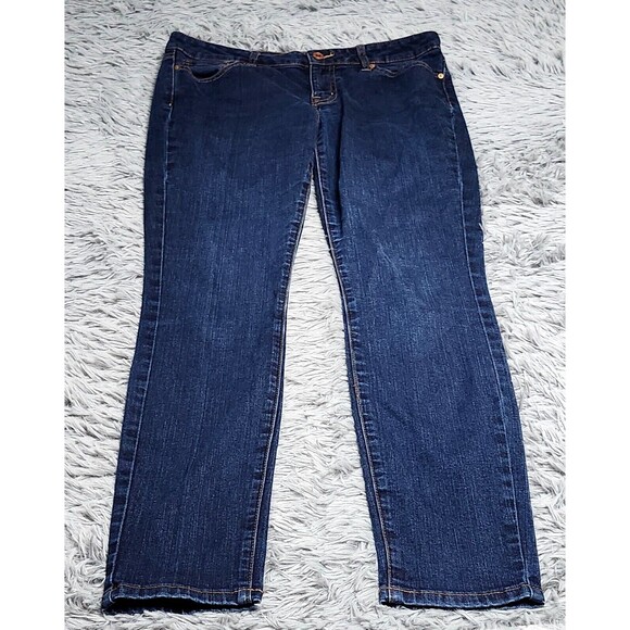 Tommy Hilfiger Jeans Womens Size 6 Regular 6R Skinny Fit Mid Rise Blue Dark Wash - Picture 1 of 12
